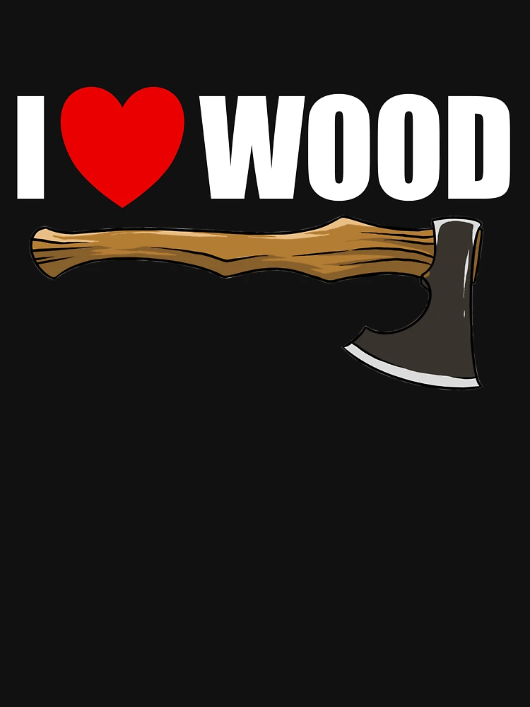 Thumbnail 6 von 6, Premium Oversized Pullover, I Love Wood Hand Axe Red Heart Logger Men's Lumberjack Gear designt und verkauft von DynamicDesign.
