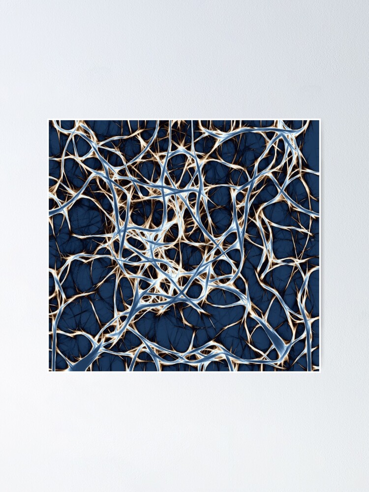 Thumbnail 1 of 3, Poster, Blue network background designed and sold by gidlite.