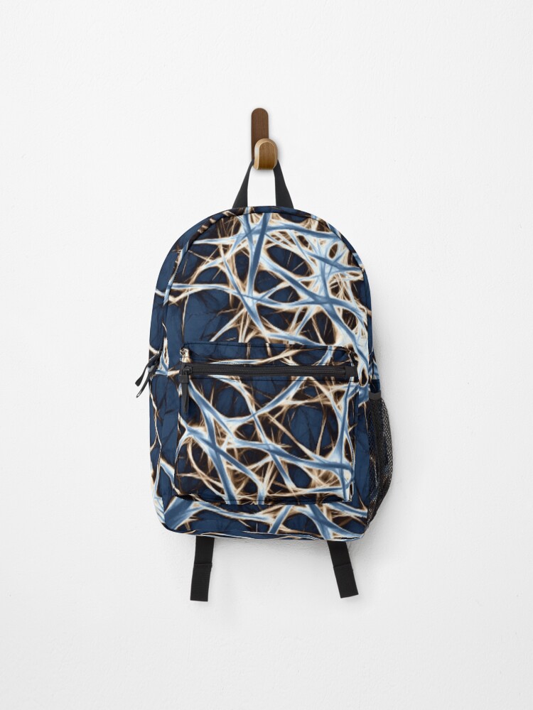 Thumbnail 1 of 3, Backpack, Blue network background designed and sold by gidlite.