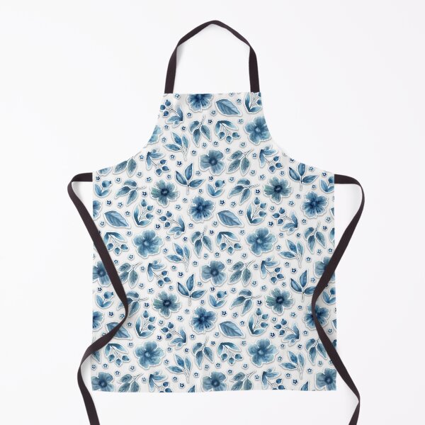Item preview, Blue flowers pattern designed and sold by gsm-print772.