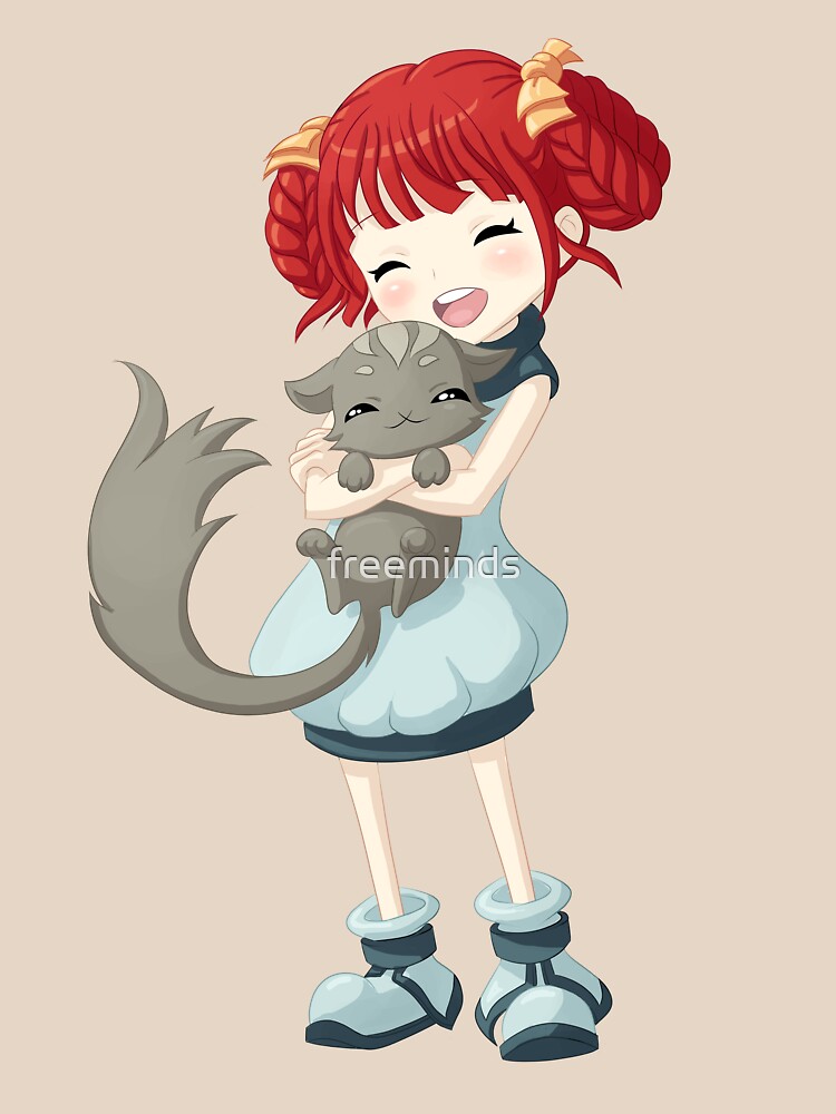 Girl and a Cat by freeminds
