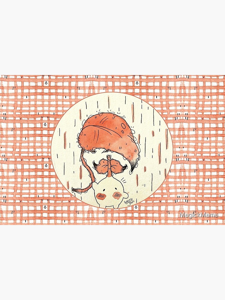 Thumbnail 3 of 3, Art Print, Rainy Day Poppy - with background designed and sold by MagickMama.