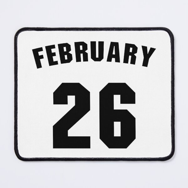 Item preview, Date of birth 26 February birthday gift sport design designed and sold by Panya-Design.