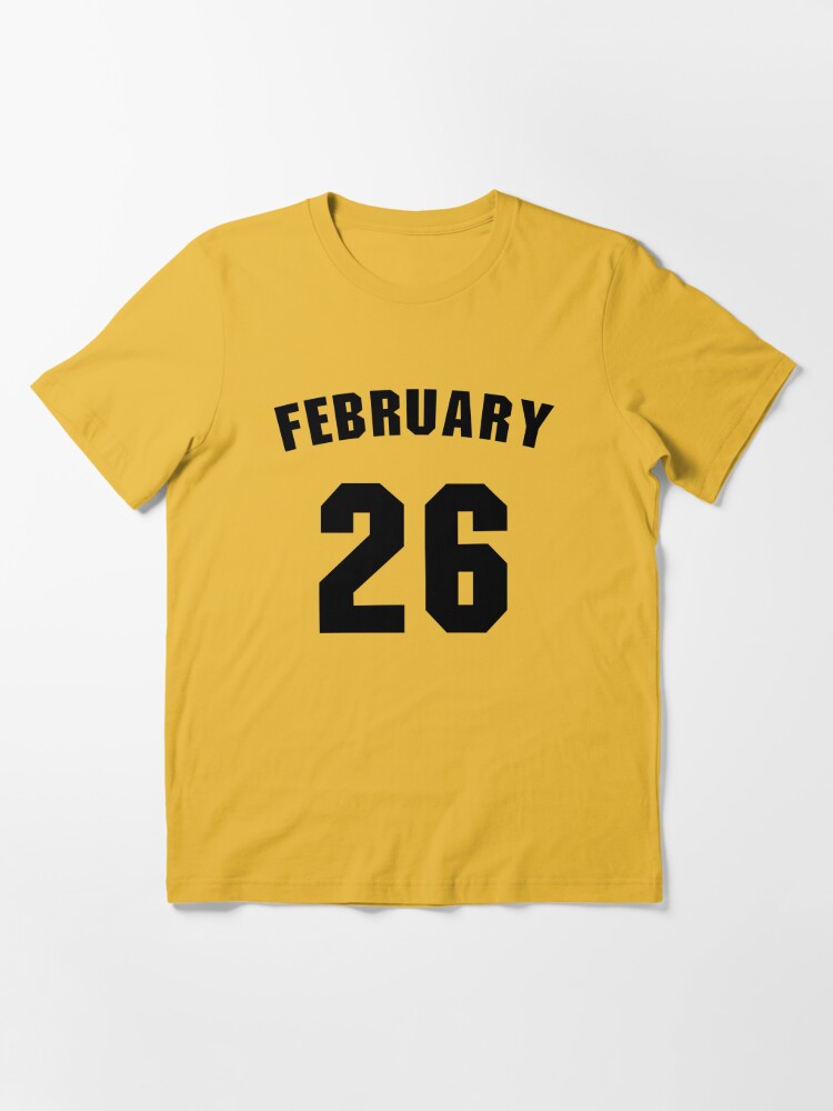 Disover Date of birth  26 February birthday gift sport design Essential T-Shirt