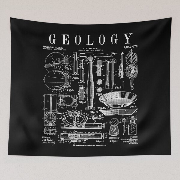 Item preview, Geology Geologist Field Kit Tools Vintage Patent Print designed and sold by GrandeDuc.