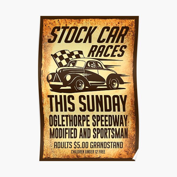 Stock Car Races Poster