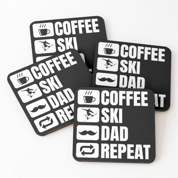 Item preview, coffee ski dad repeat designed and sold by uranus1store.