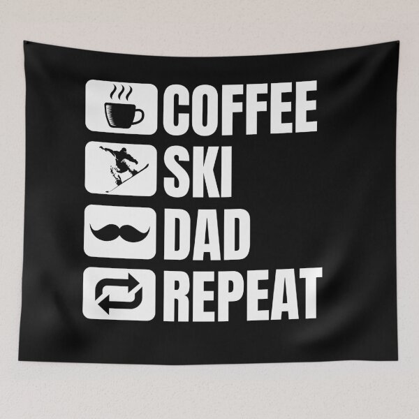 Item preview, coffee ski dad repeat designed and sold by uranus1store.