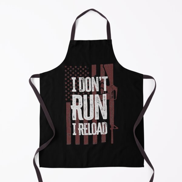 Item preview, I Don't Run I Reload Funny Gun Owners US American Flag  designed and sold by TheSpottedDogAp.