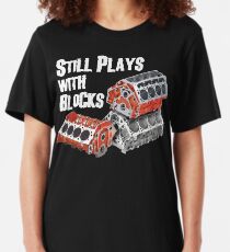 Still Plays With Blocks Slim Fit T-Shirt