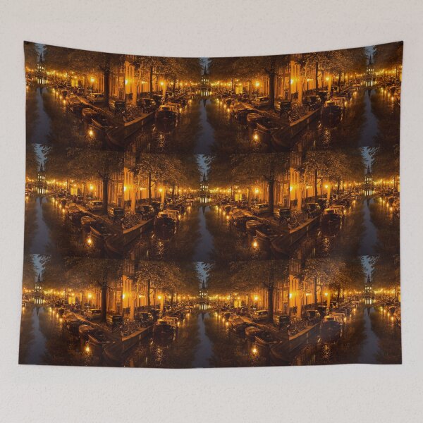 Item preview, Amsterdam Canal in Golden Yellow designed and sold by Georgia Mizuleva.
