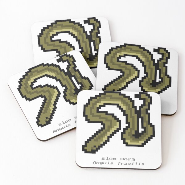 Item preview, Pixel Slow worm designed and sold by CheesyBugShop.