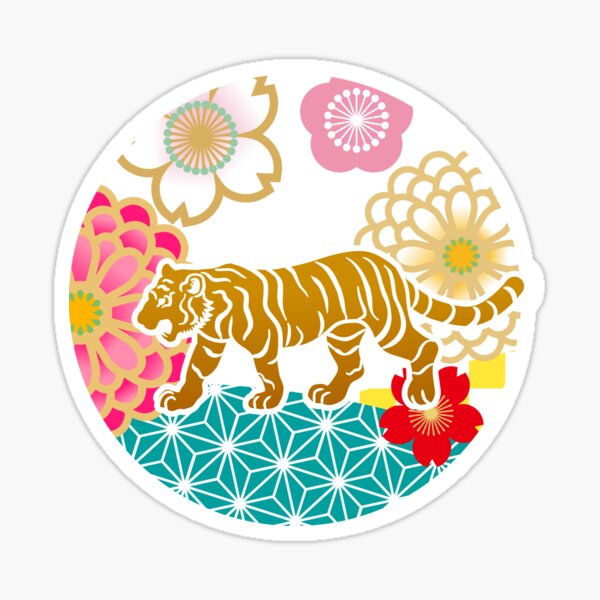 Zodiaco Chino Zodiaco Símbolo-Tigre Vinilo Calcomanía/Pegatina Zodiaco Chino Zodiaco Símbolo-Tigre Vinilo Calcomanía/Pegatina