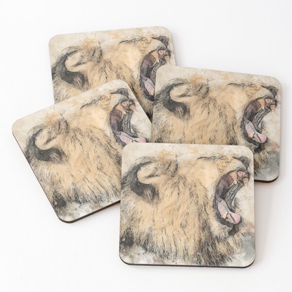 Item preview, lion art for interior design designed and sold by Xippy Art.