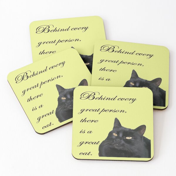 Item preview, Behind Every Great Person There Is A Great Cat Quote designed and sold by taiche.