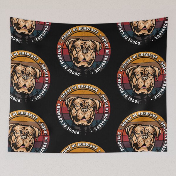 Item preview,  dogue de Bordeaux distressed sunset retro dog face design designed and sold by SamRVstore.