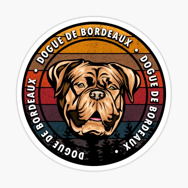 Item preview,  dogue de Bordeaux distressed sunset retro dog face design designed and sold by SamRVstore.