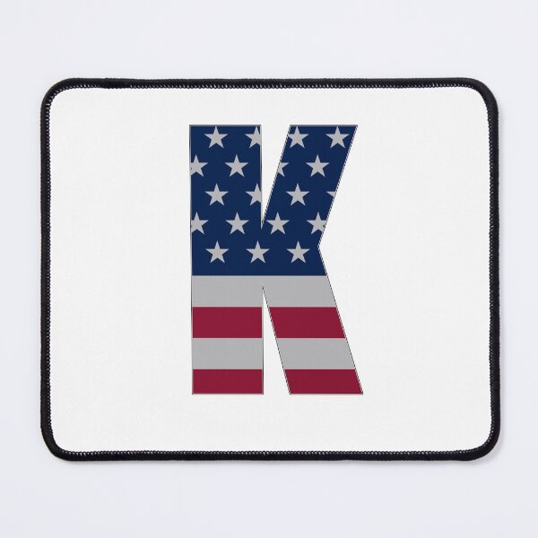 Item preview, US Flag Monogram Letter "K" 4th July Stars Stripes designed and sold by SunnyStreet.