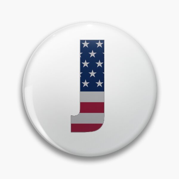 Item preview, US Flag Monogram Letter "J" 4th July Stars Stripes designed and sold by SunnyStreet.
