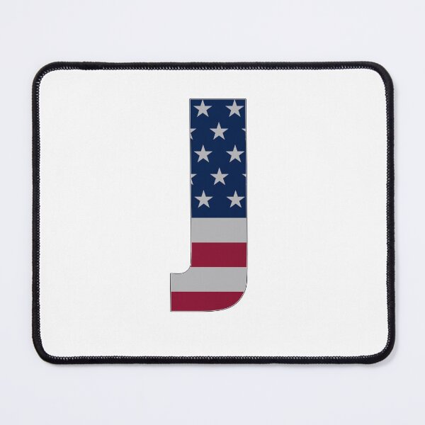 Item preview, US Flag Monogram Letter "J" 4th July Stars Stripes designed and sold by SunnyStreet.