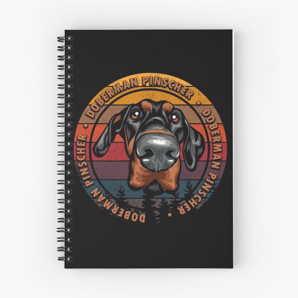 Item preview, Doberman Pinscher distressed sunset retro dog face design designed and sold by SamRVstore.