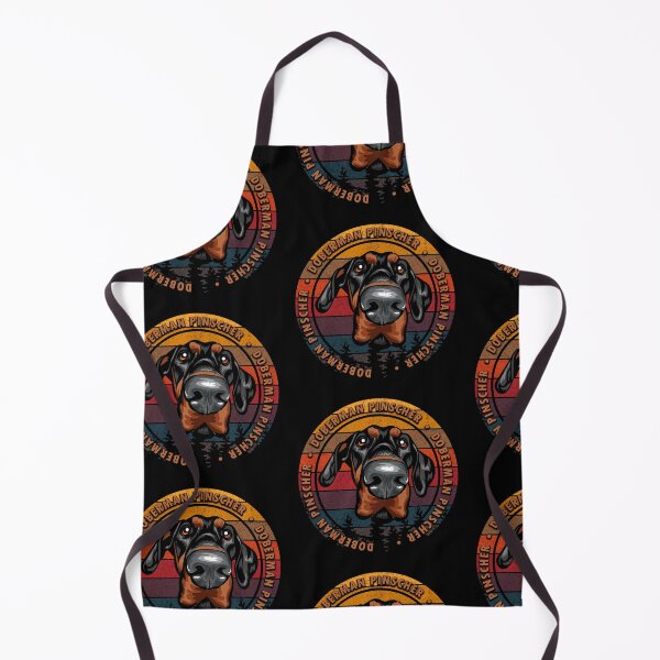 Item preview, Doberman Pinscher distressed sunset retro dog face design designed and sold by SamRVstore.