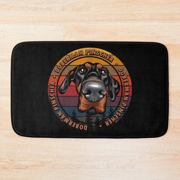 Item preview, Doberman Pinscher distressed sunset retro dog face design designed and sold by SamRVstore.