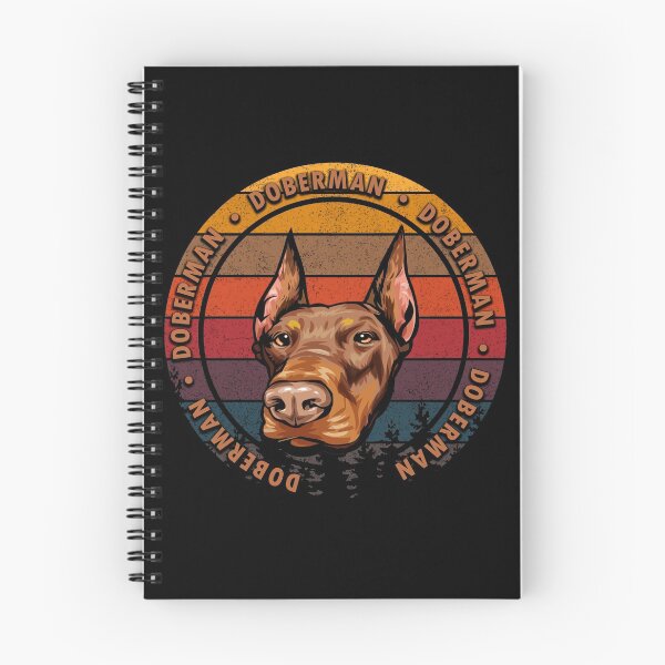 Item preview, Doberman distressed sunset retro dog face design designed and sold by SamRVstore.