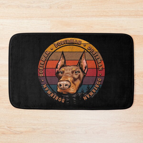 Item preview, Doberman distressed sunset retro dog face design designed and sold by SamRVstore.