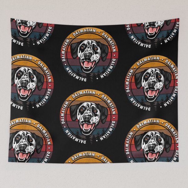 Item preview, Dalmatian distressed sunset retro dog face design designed and sold by SamRVstore.