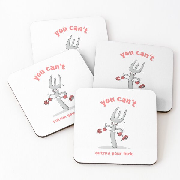 Item preview, You can't outrun your fork fitness motivation designed and sold by deluxis.