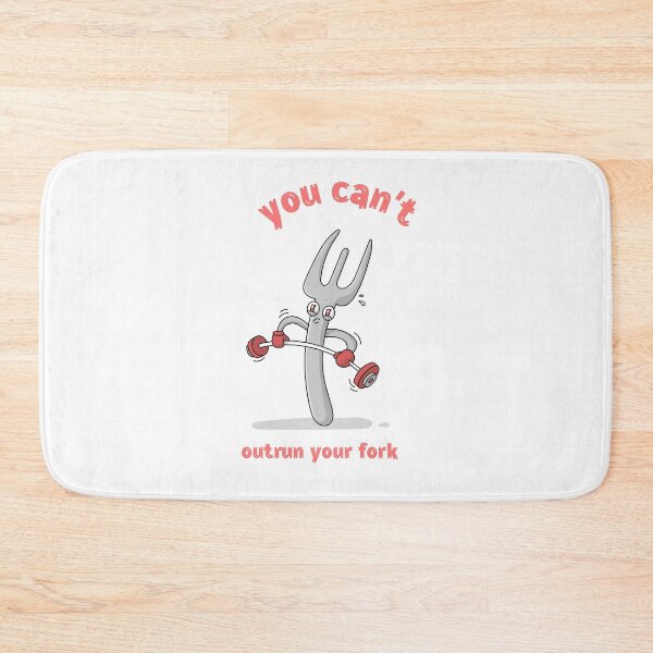 Item preview, You can't outrun your fork fitness motivation designed and sold by deluxis.