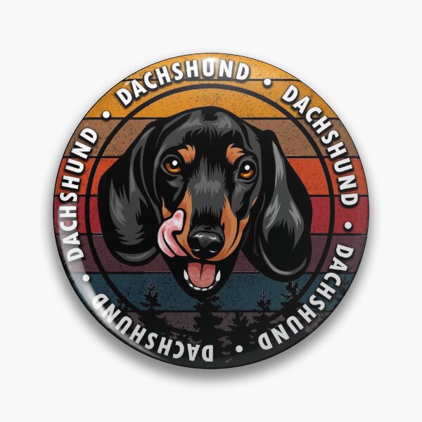 Item preview, Dachshund distressed sunset retro dog face design designed and sold by SamRVstore.