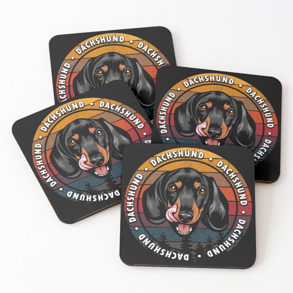 Item preview, Dachshund distressed sunset retro dog face design designed and sold by SamRVstore.