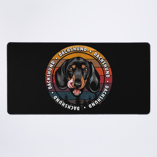 Item preview, Dachshund distressed sunset retro dog face design designed and sold by SamRVstore.