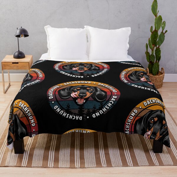 Item preview, Dachshund distressed sunset retro dog face design designed and sold by SamRVstore.