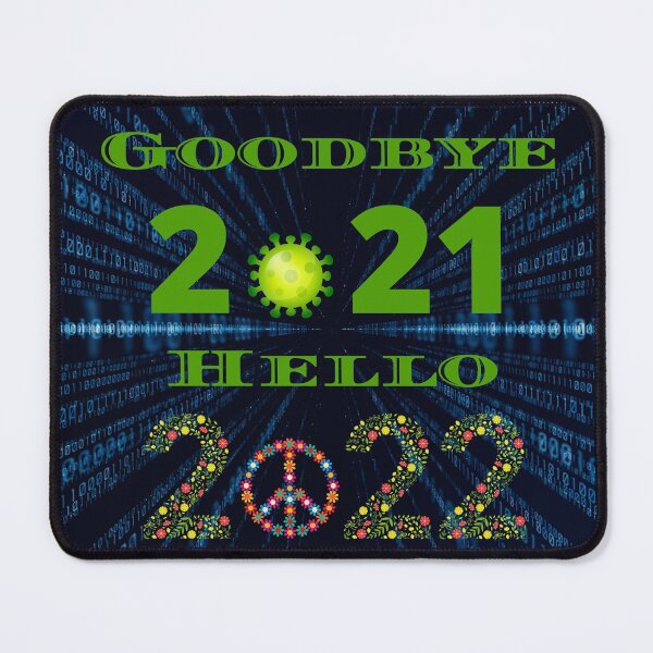 Item preview, goodbye 2021 hello 2022 with floral numbers and peace symbole designed and sold by lelixart.
