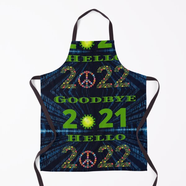 Item preview, goodbye 2021 hello 2022 with floral numbers and peace symbole designed and sold by lelixart.