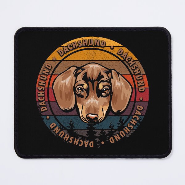 Item preview, Dachshund distressed sunset retro dog face design designed and sold by SamRVstore.