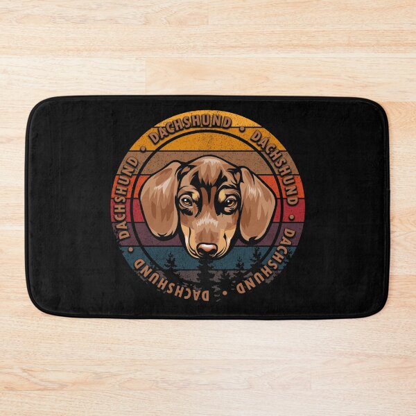 Item preview, Dachshund distressed sunset retro dog face design designed and sold by SamRVstore.