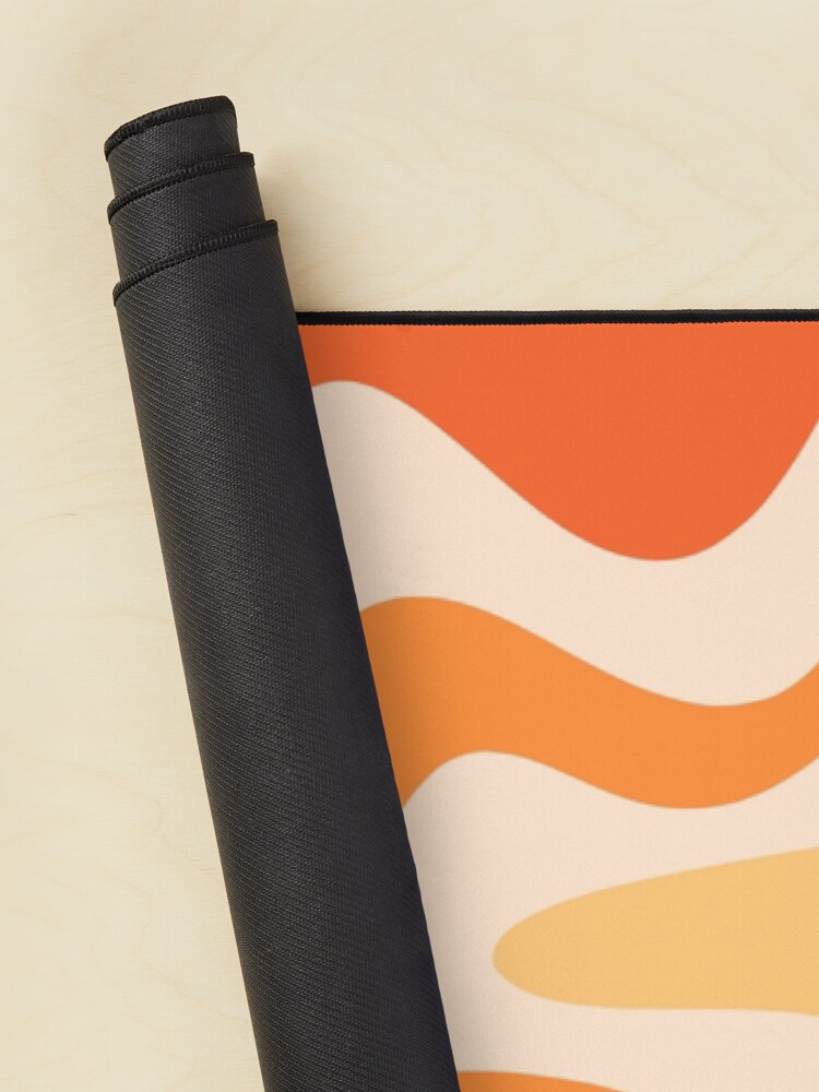 Alternate view of Tangerine Liquid Swirl Retro Modern Abstract Pattern Mouse Pad
