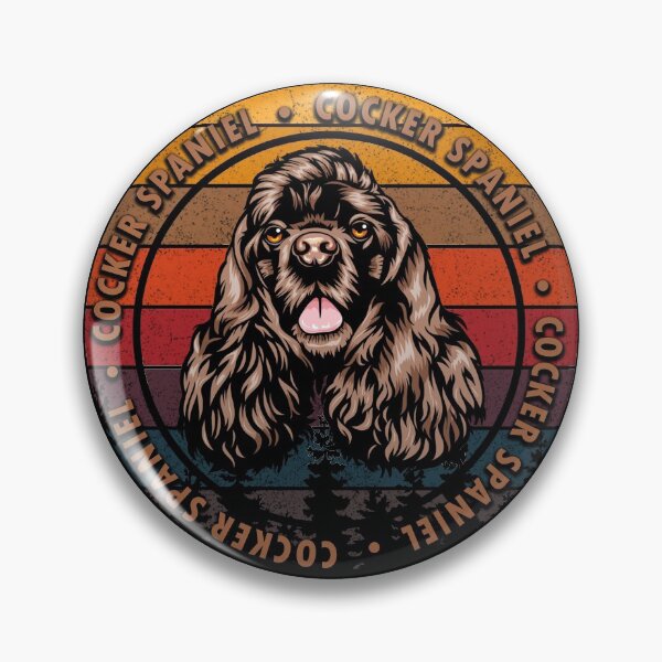 Item preview, Cocker spaniel distressed sunset retro dog face design designed and sold by SamRVstore.