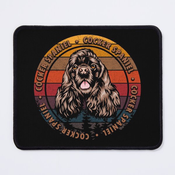 Item preview, Cocker spaniel distressed sunset retro dog face design designed and sold by SamRVstore.