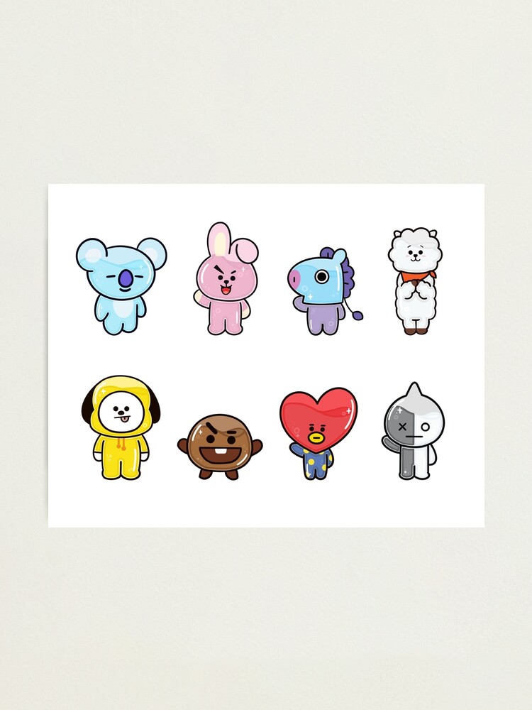 BT21 - Characters Stack Framed poster