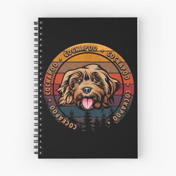 Item preview, Cockapoo distressed sunset retro dog face design designed and sold by SamRVstore.
