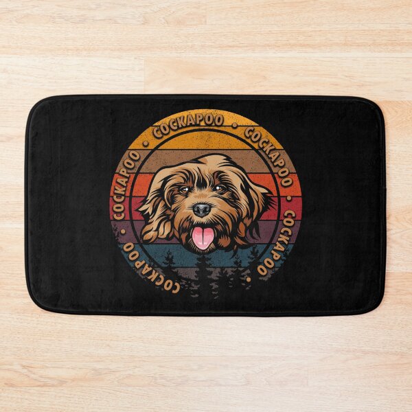 Item preview, Cockapoo distressed sunset retro dog face design designed and sold by SamRVstore.
