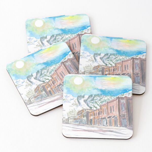 Artikelvorschau, Winter-Straßenszene in Aspen, Colorado entworfen und verkauft von artshop77.