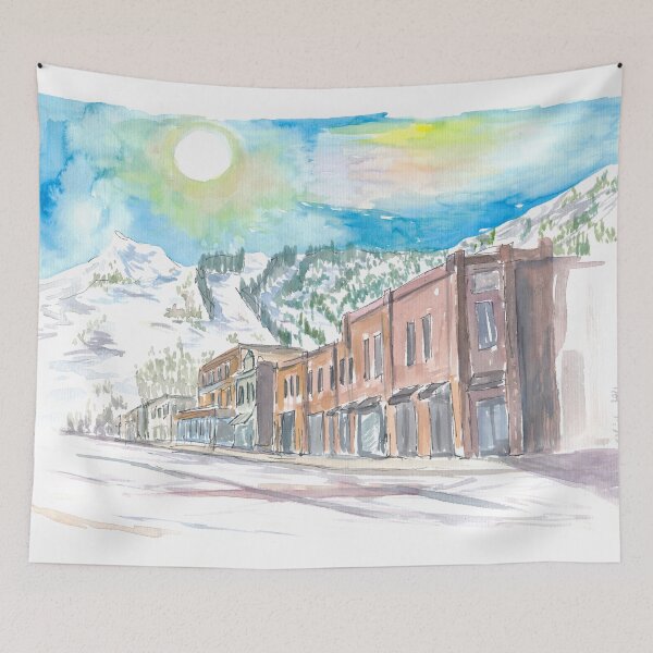 Item preview, Aspen Winter Street Scene in Colorado designed and sold by artshop77.