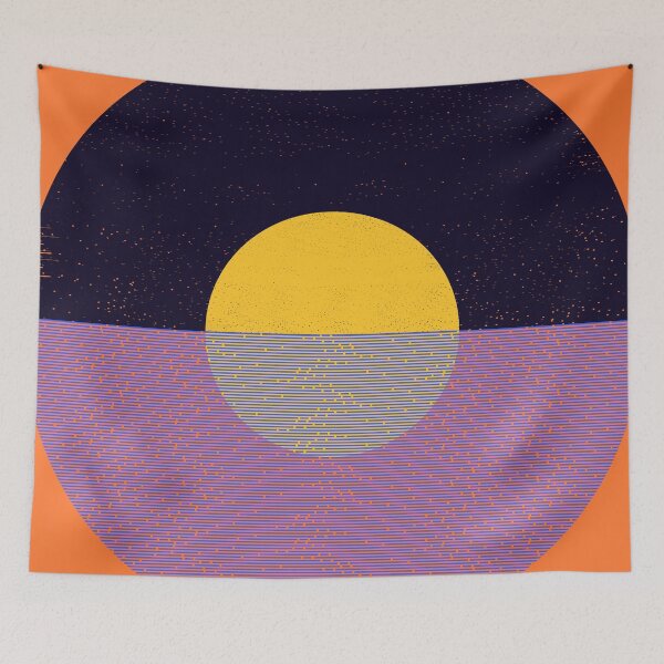 Item preview, Abstract Geometric Sunset Art - Modern Abstract Geometric Art designed and sold by jacnotjac.