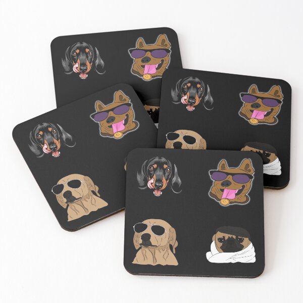 Item preview, Artistic dog face designs sticker pack 5 designed and sold by SamRVstore.
